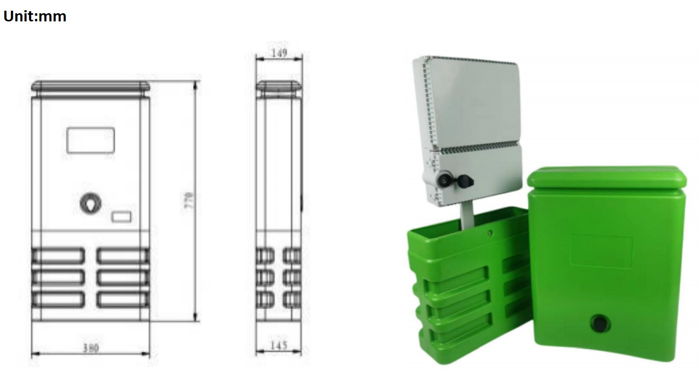 alt Fiber Optical Distribution Point Pedestal Box(1) Caja de pedestal de punto de distribución óptica de fibra alt (1)