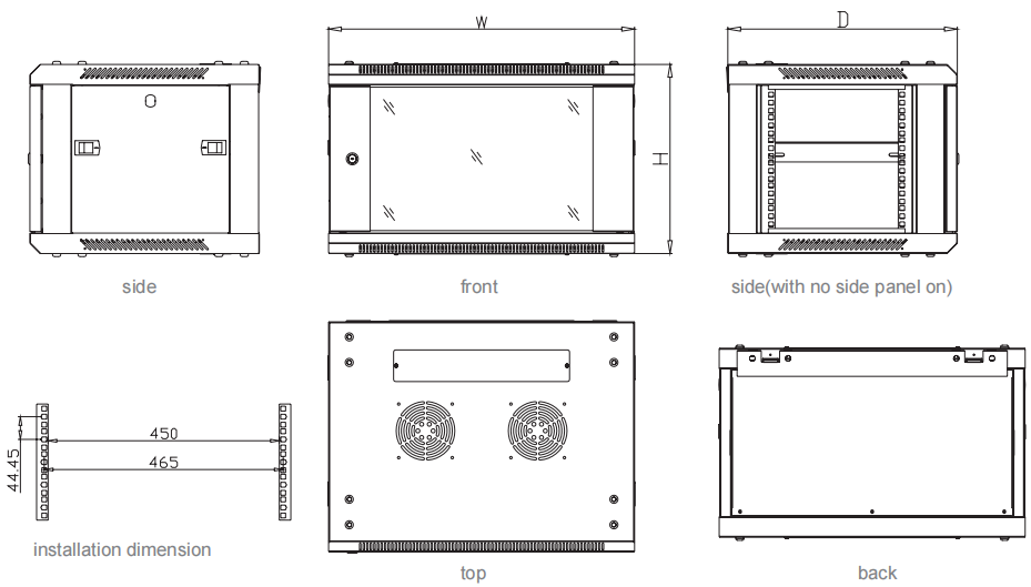 FCST04401 Wall Mount Rack (3) Rack de montaje de pared FCST04401 (3)