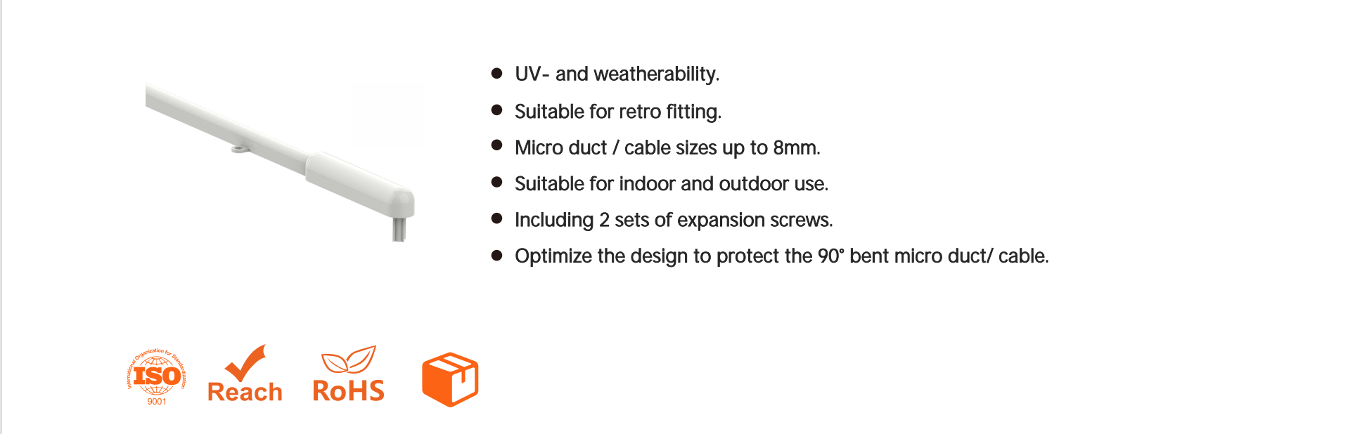 UV- and weatherability With Integrated Sealing Element Above Ground IP65 con elemento de sellado integrado