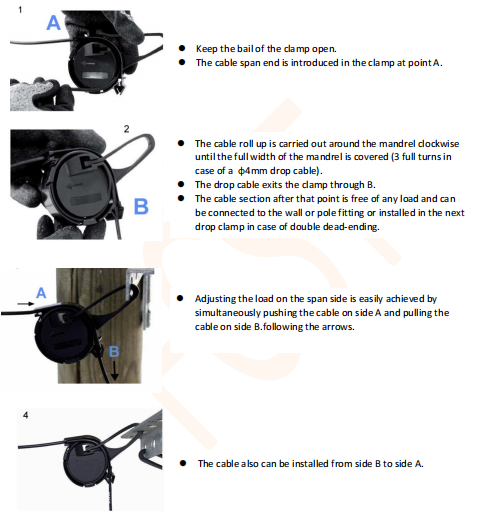 FCST-ACC FTTH Drop Wire Suspension Clamp FCST-ACC FTTH Drop Wire Suspension Clamp