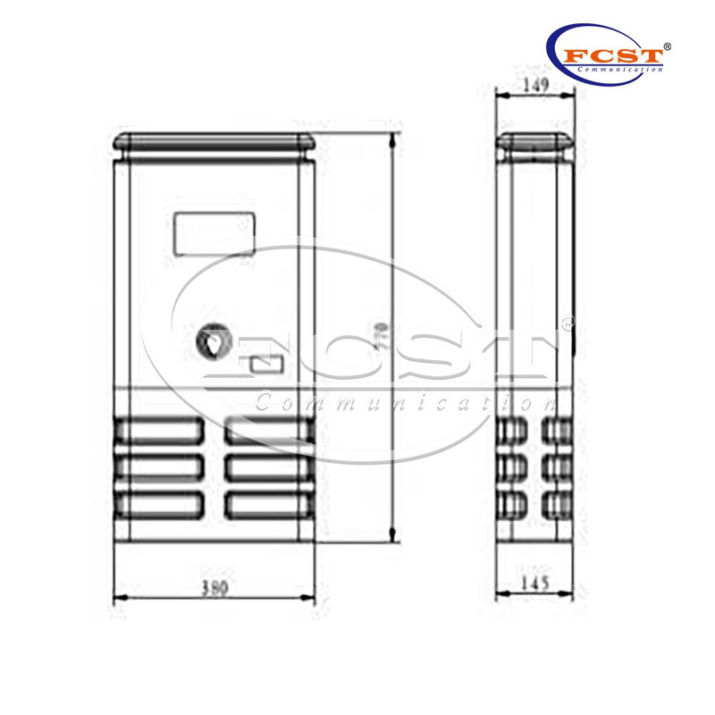 Caja de pedestal de punto de distribución de fibra óptica FCST090105