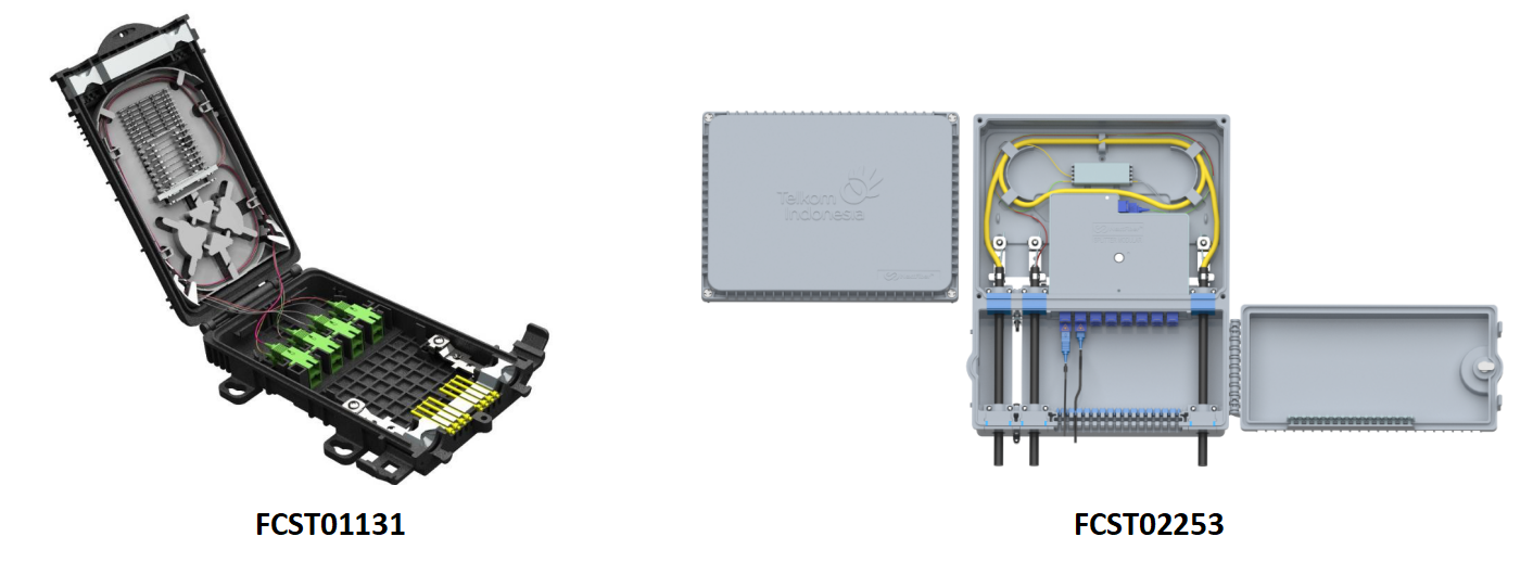 Servicios de personalizaci&oacute;n y dise&ntilde;o de caja ftth preconectorizada alternativa.