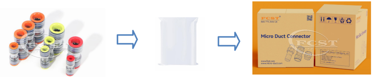 Informaci&oacute;n de embalaje del conector de micro conducto alt