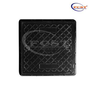 Peatonal 655x655mm BMC Square Manhole Cubierta y marco 