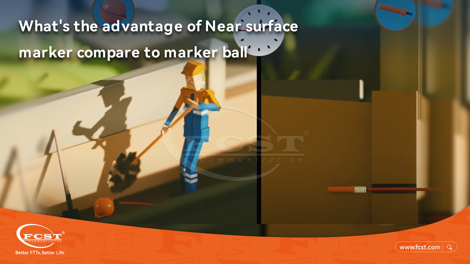 ¿Cuáles son las ventajas del marcador cercano a la superficie en comparación con la bola marcadora?