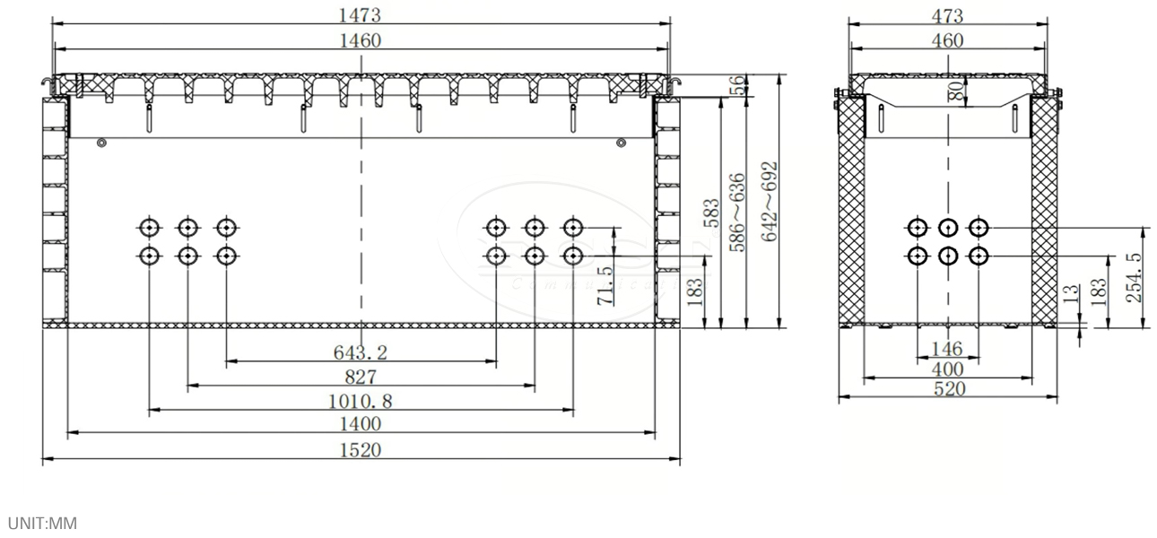 Montar la alcantarilla de telecomunicaciones