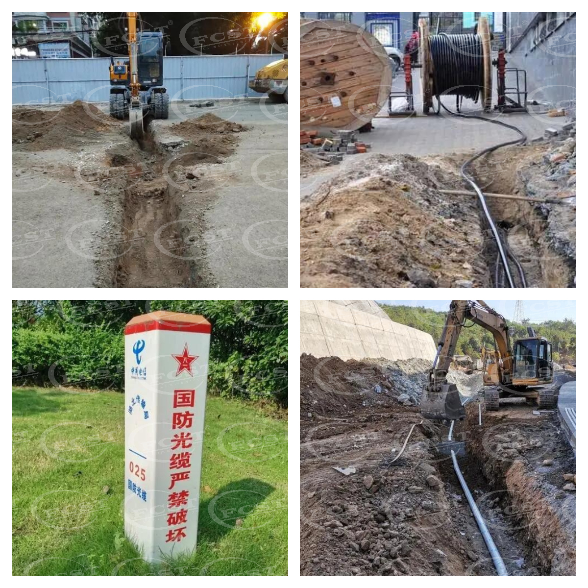 Cable de fibra de entierro directo