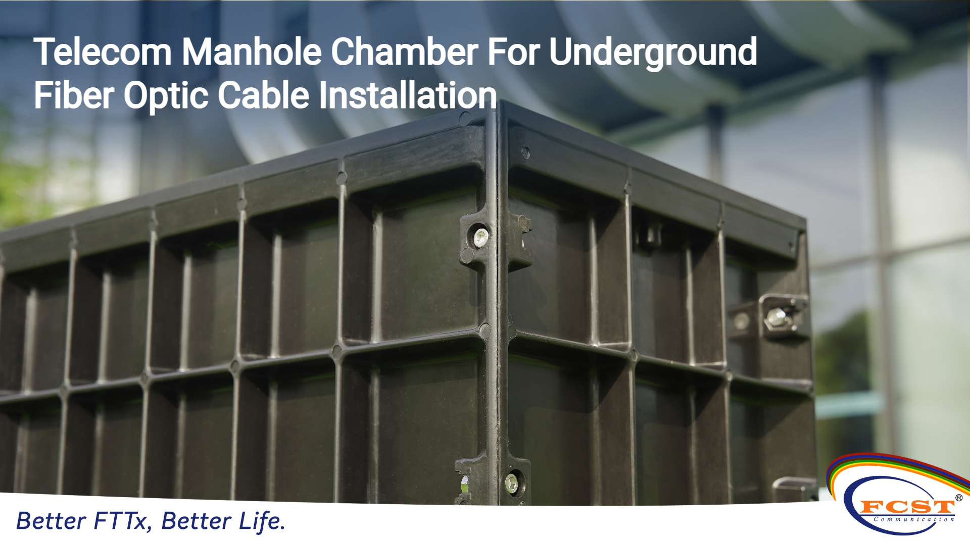 Cámara de boca de telecomunicaciones para instalación subterránea de cable de fribra óptica
