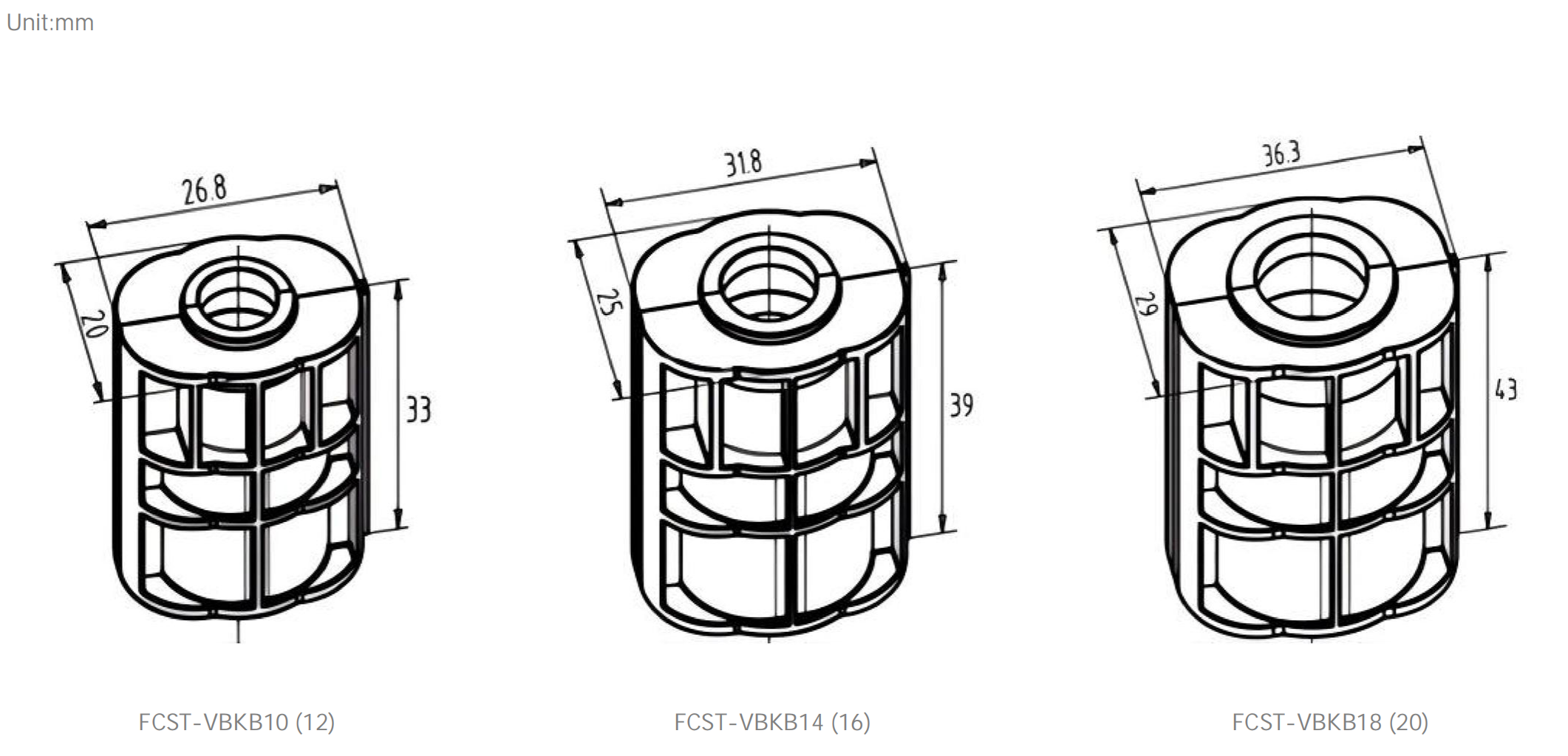 Sellado de conductos con conectores divisibles de 10 mm.