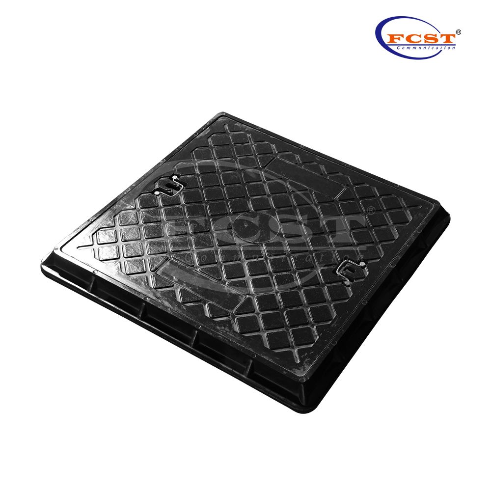 Peatonal 655x655mm BMC Square Manhole Cubierta y marco 