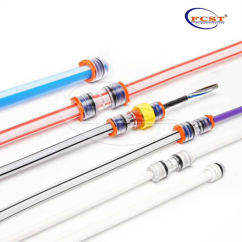 Conector recto de microducto FCST-ERPU IP68 para microductos de 3-25 mm