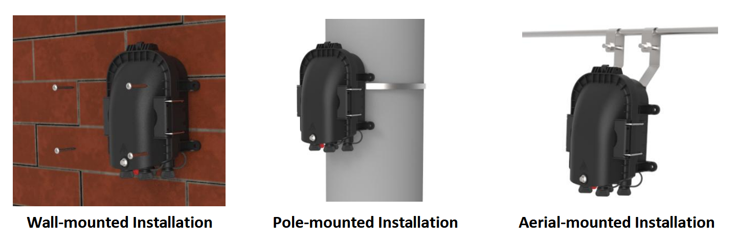 Instalaci&oacute;n del producto de caja de terminales de fibra &oacute;ptica alternativa