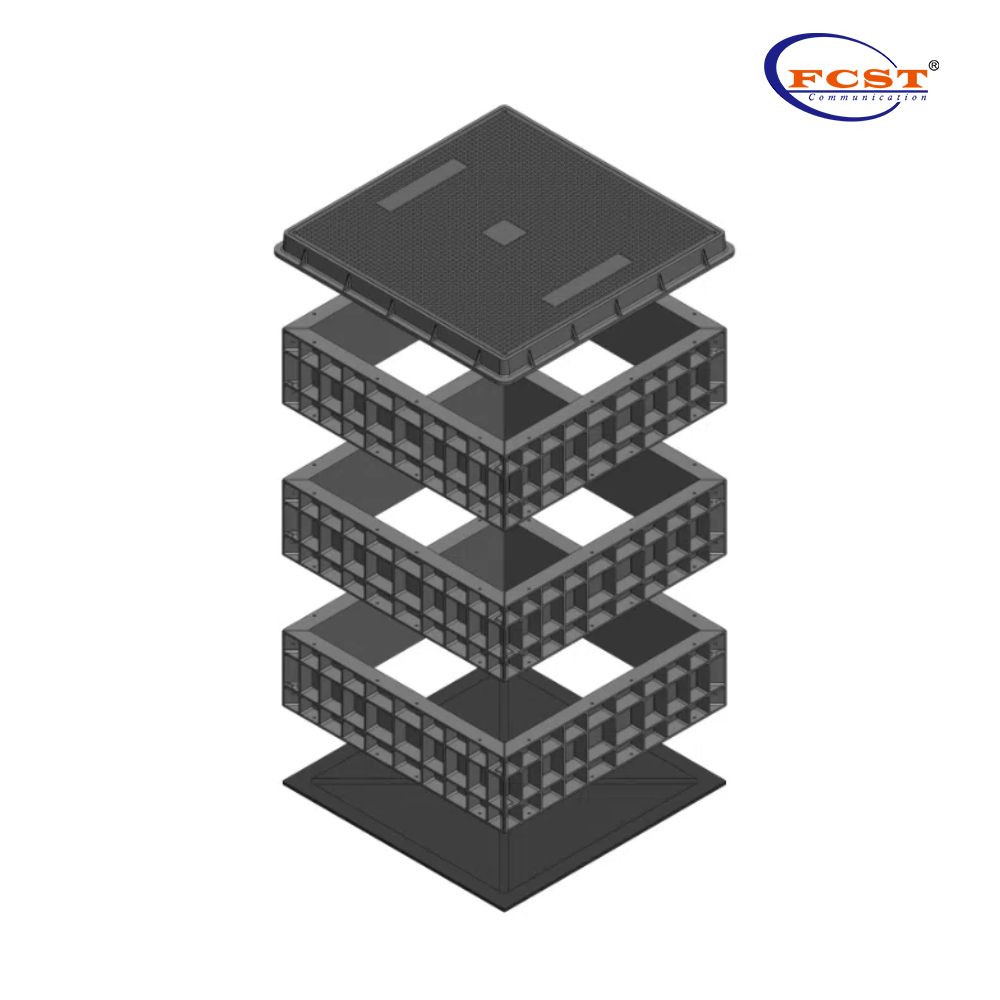 Bóvedas compuestas modulares de la fibra para la telecomunicaciones subterráneas del cable de fribra óptica