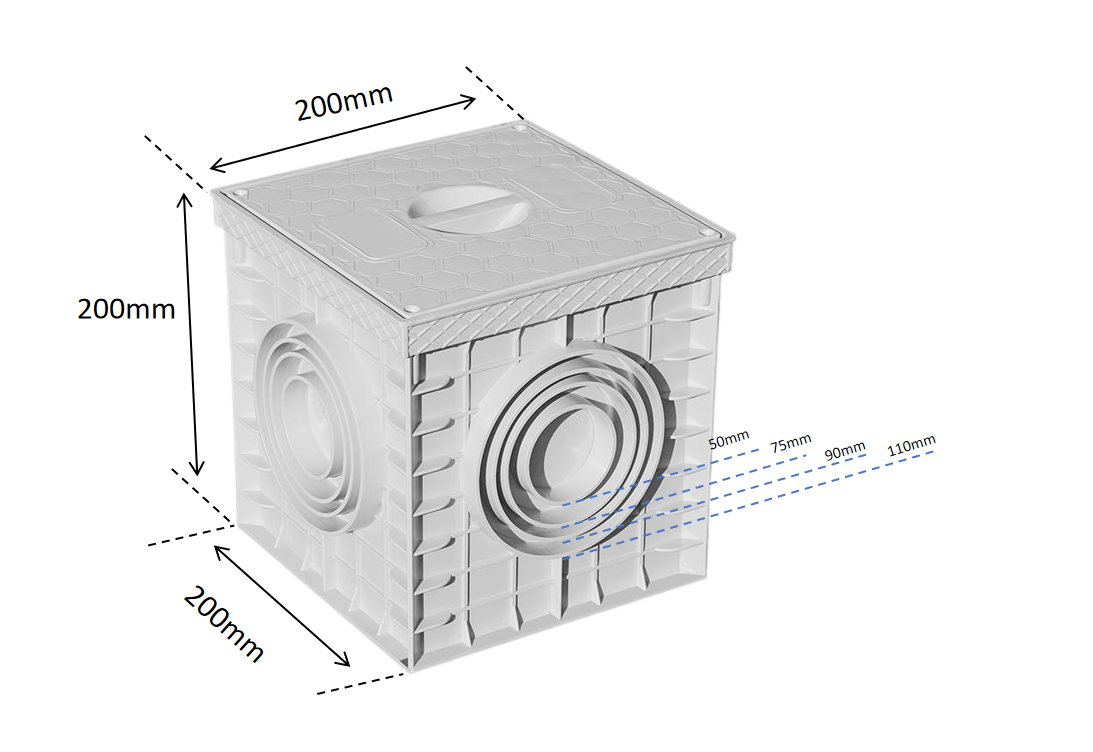 Boca de acceso de polipropileno