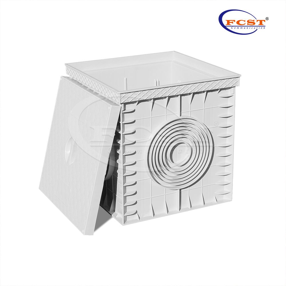 FCST-TH-SMC11-300 254*254*300 mm Drenaje de alcantarillado de plástico subterráneo de 3 vías para conductos