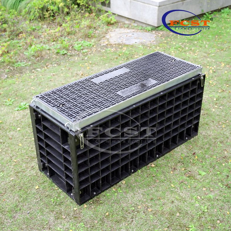 Caja de cámara de manejo de plástico directo reforzado con plástico directo para energía eléctrica y drenaje de carreteras municipales y agua y telecomunicaciones