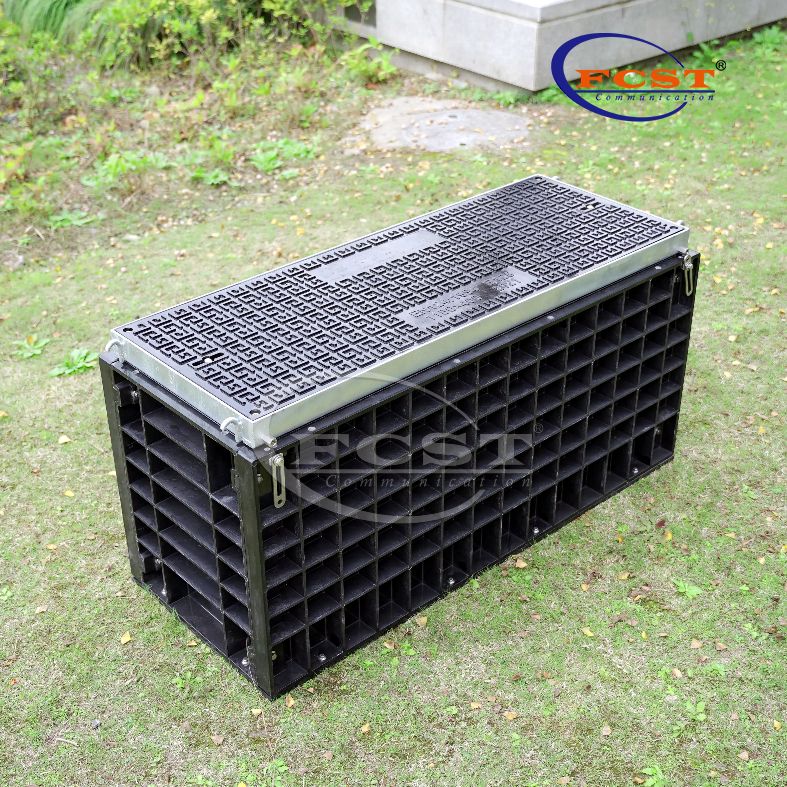 Caja de cámara de manejo de plástico directo reforzado con plástico directo para energía eléctrica y drenaje de carreteras municipales y agua y telecomunicaciones