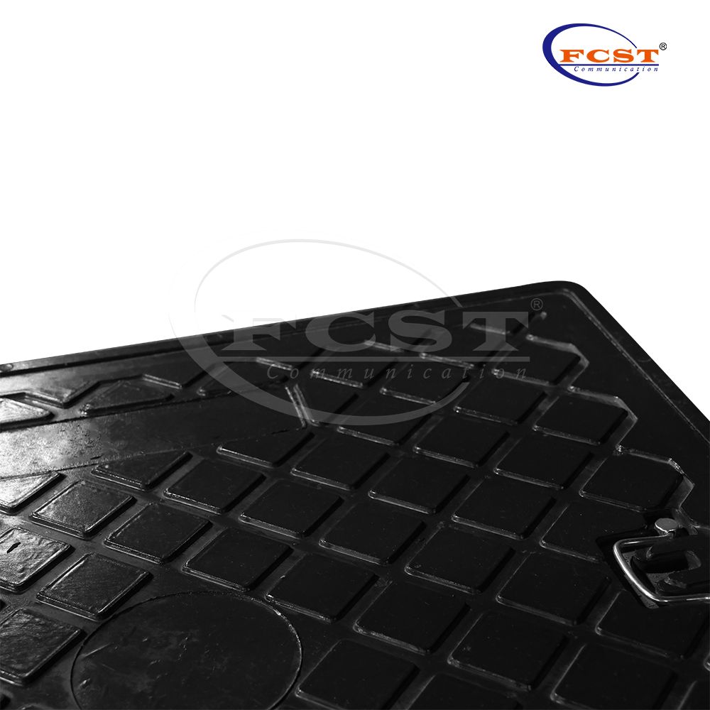 Peatonal 655x655mm BMC Square Manhole Cubierta y marco 