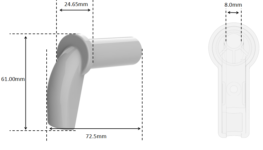 Cubierta de entrada FTTH 90 &deg;