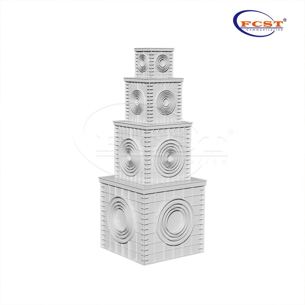 FCST-TH-SMC11-500 Pozo de polipropileno Chambe de acceso cuadrado de 500*500*516 mm para sistema de drenaje