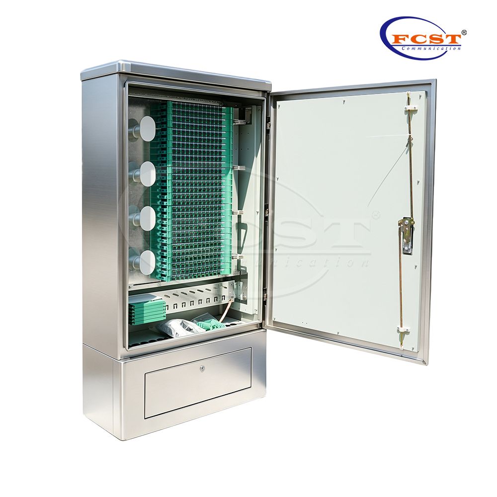 Gabinete de distribución de fibra óptica FCST03502 Gabinete ODN para exteriores de alta capacidad para redes troncales y de distribución FTTH
