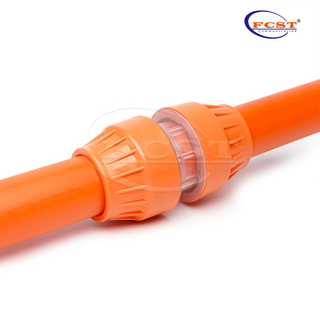 FCST-2ERS Acoplador de conducto de ajuste a presión de 1 1/2' para despliegue de cable soplado por aire
