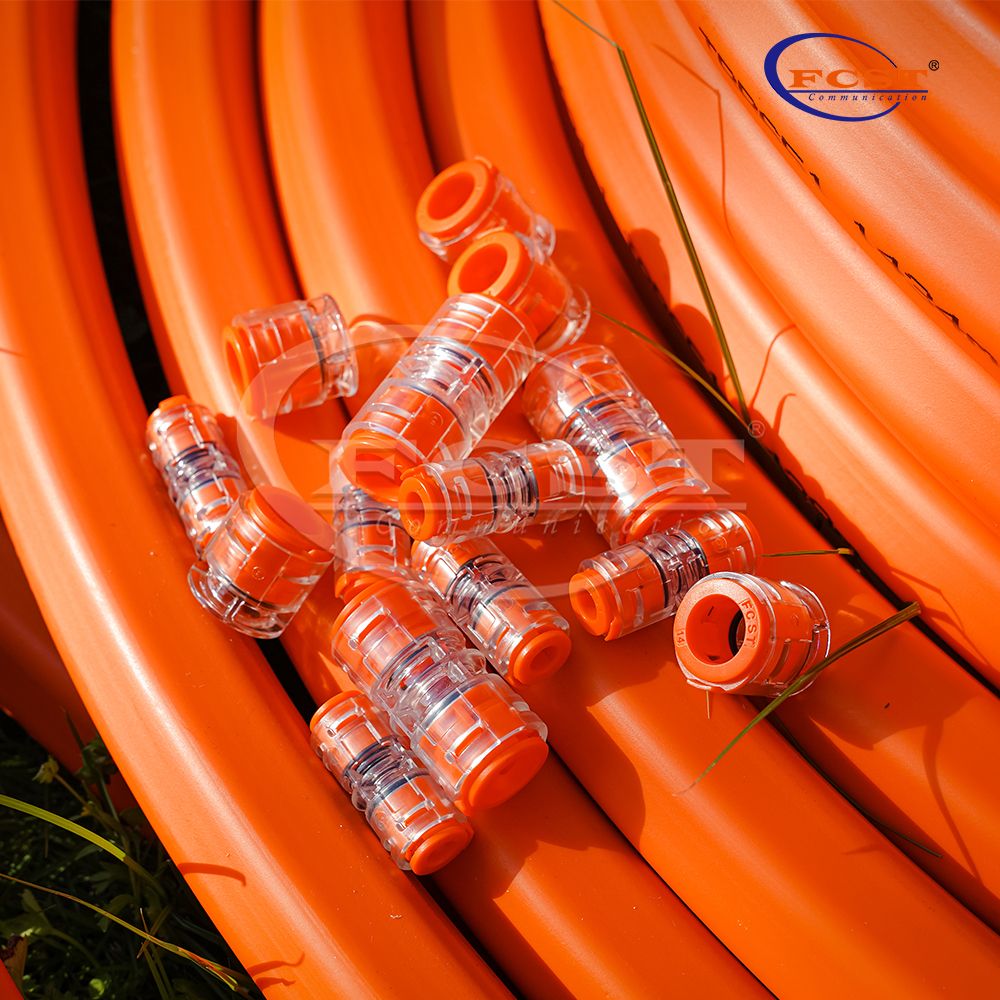 FCST-15JDB-SC Conector recto de microducto de enterramiento directo IP68 para sistemas de fibra soplada por aire