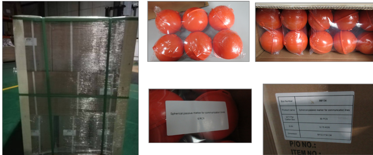 bolas marcadoras para localizaci&oacute;n subterr&aacute;nea