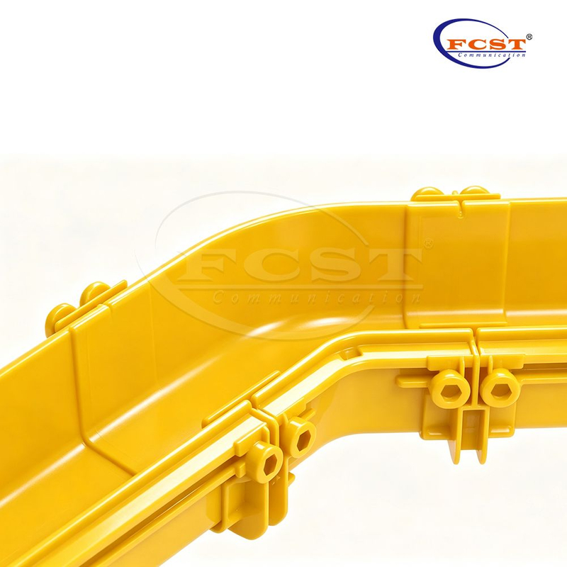 FCST-CR120-ELB45 Codo horizontal de 45° y 120 mm para canalización de fibra