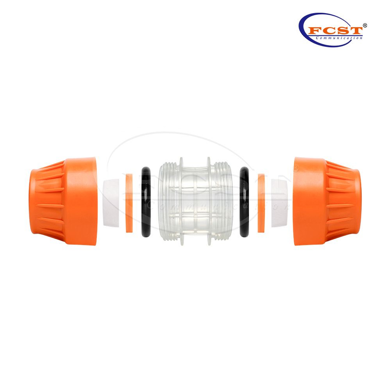 FCST-2ERS Acoplador de conducto de ajuste a presión de 1 1/2' para despliegue de cable soplado por aire