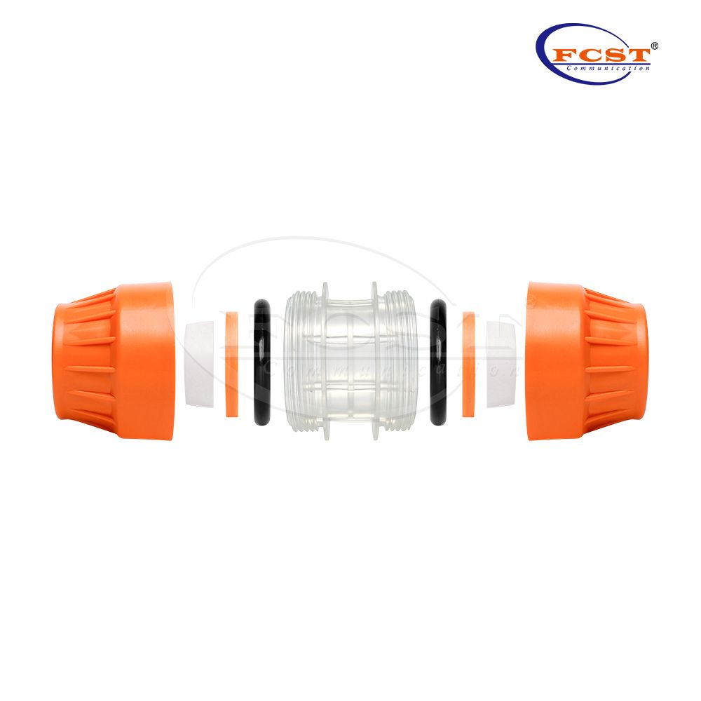 FCST-2ERS Acoplador de conducto de ajuste a presión de 1 1/2' para despliegue de cable soplado por aire