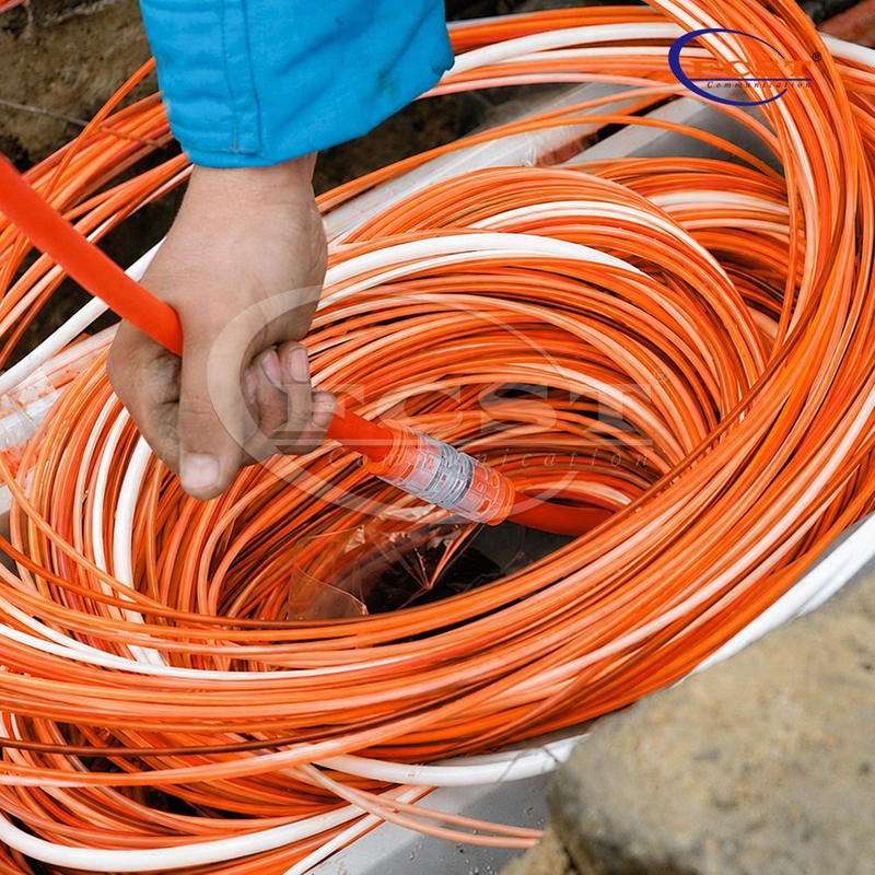 Uso del conector recto del microducto FCST-15JDB-SC IP68 DB para el sistema de soplado de aire de fibra óptica
