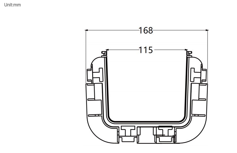 Canaleta de cables Fiberrunner para sistema de enrutamiento de cables.png