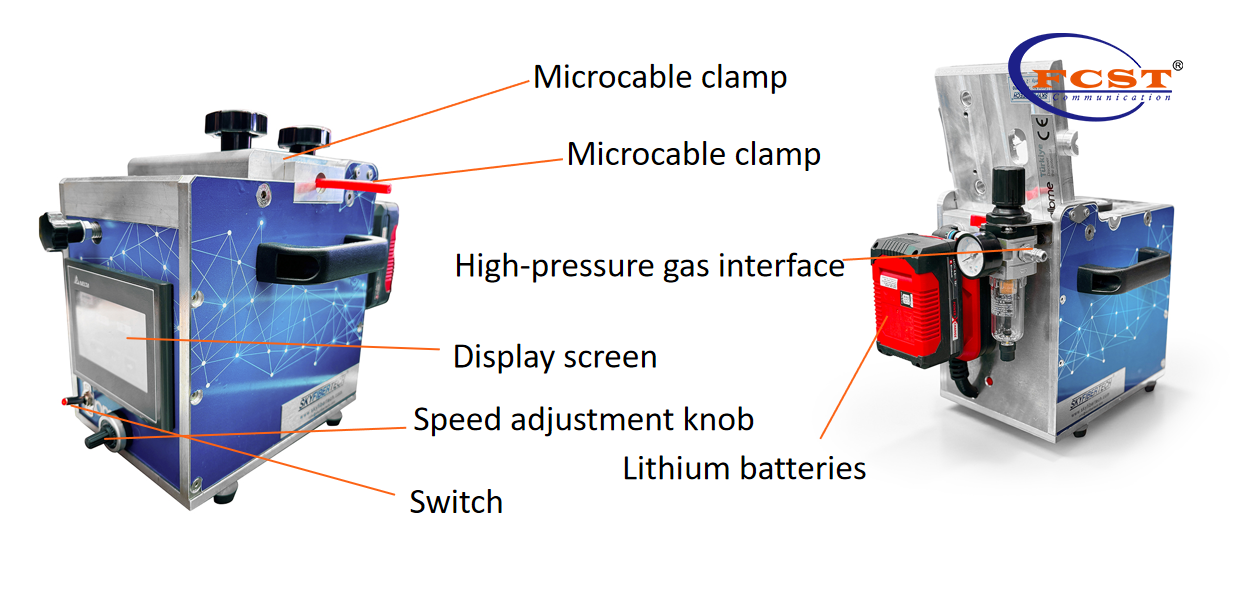 Máquina de soplado de fibra extendida MikroJet03